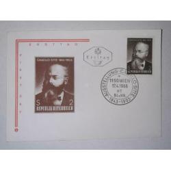 First Day Cover Oostenrijk 1968 Camillo Sitte