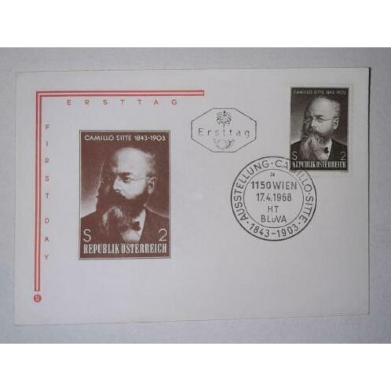 First Day Cover Oostenrijk 1968 Camillo Sitte
