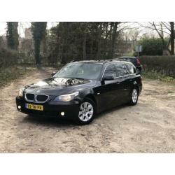 BMW 5-Serie 2.0 520D Touring AUT 2006 Zwart Bruin Leer Pdc !
