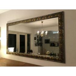 Blank eiken dressoir, spiegel, eethoek, salontafel