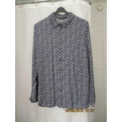 blouses maat xl merk bonita kleur blauw-wit