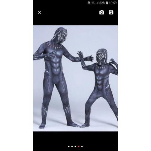 Carnaval blackpanterpak ongedragen nieuw mooi gedetailleerd