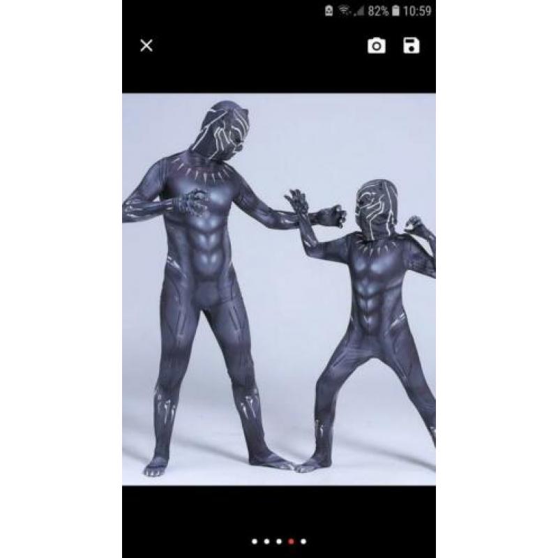Carnaval blackpanterpak ongedragen nieuw mooi gedetailleerd