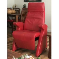 relaxstoelen rood leder