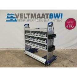sortimo bedrijfswageninrichting bakken legvak bestelbus auto