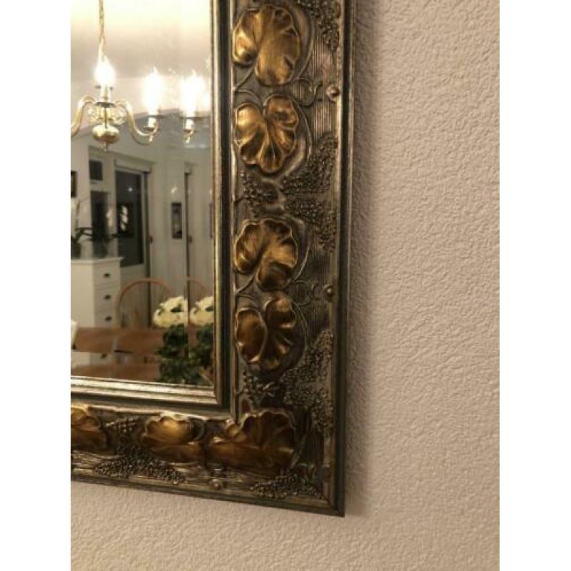 Blank eiken dressoir, spiegel, eethoek, salontafel