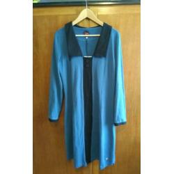 NIEUW MET KAARTJE Tante Betsy Pippa jurk L petrol blauw