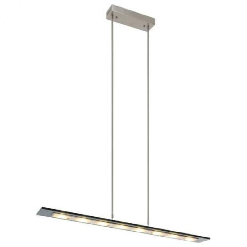 RVS hanglamp met zwart glas 7896ST Steinhauer