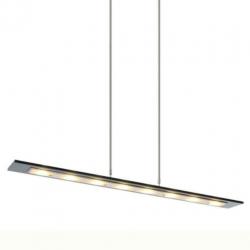 RVS hanglamp met zwart glas 7896ST Steinhauer