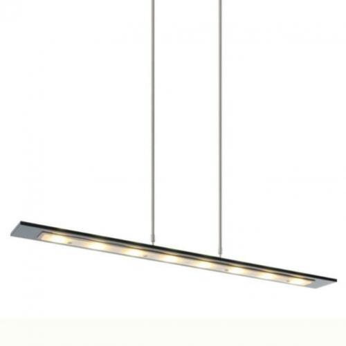 RVS hanglamp met zwart glas 7896ST Steinhauer