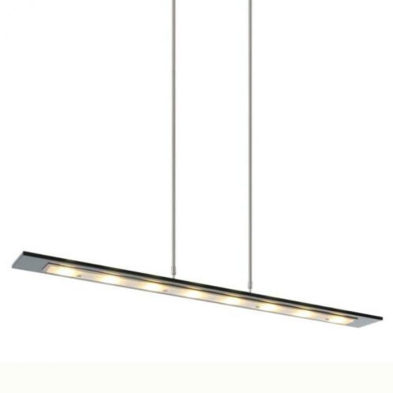 RVS hanglamp met zwart glas 7896ST Steinhauer