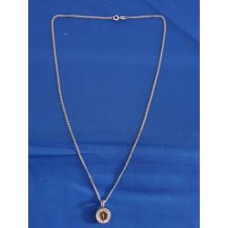 Mooie zilveren (835) ketting met zilveren (925) hanger !!!!!