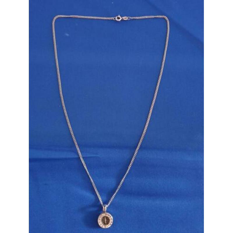 Mooie zilveren (835) ketting met zilveren (925) hanger !!!!!