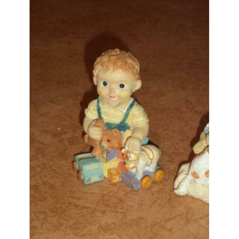2 Beeldjes: Jongetje & Meisje [Kinderen] (10cm)