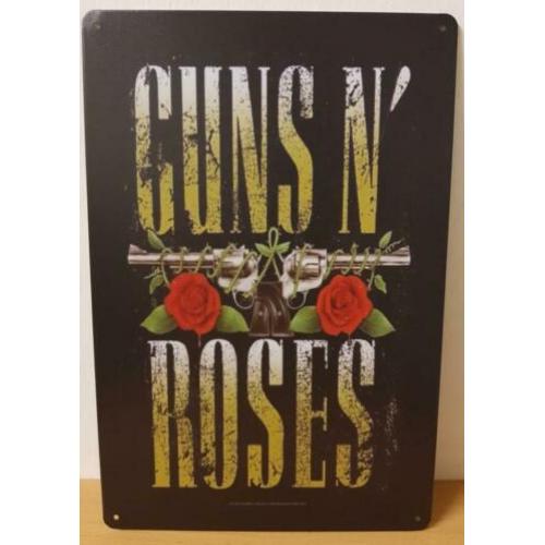 Guns n Roses reclamebord van metaal guns and roses verticaal