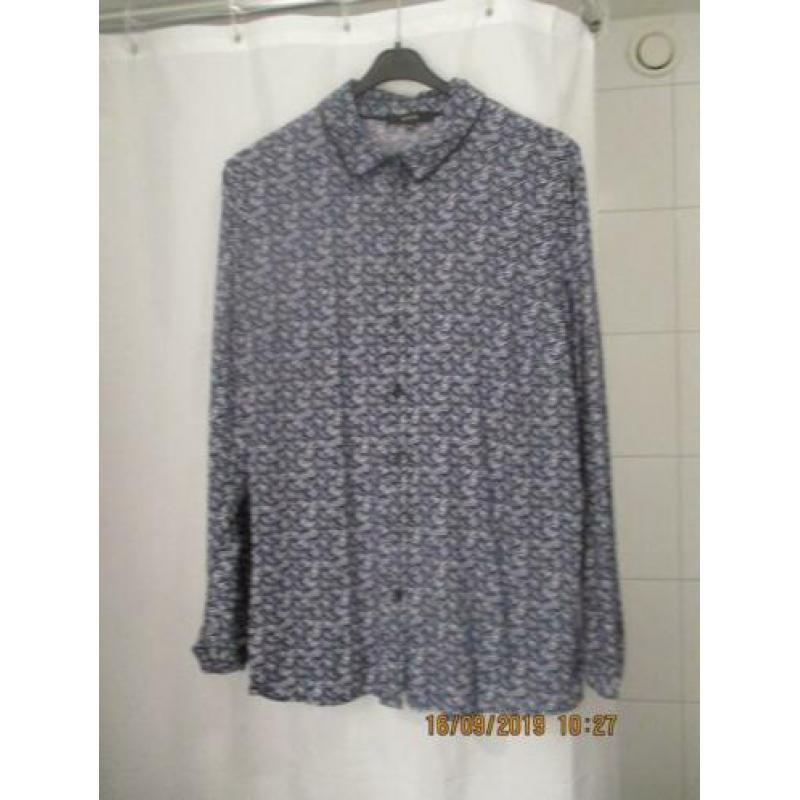 blouses maat xl merk bonita kleur blauw-wit