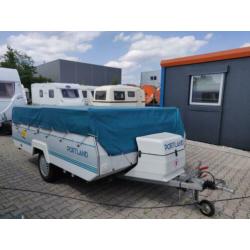 Sterling Portland USA vouwcaravan 6 persoons met voortent.
