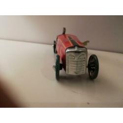 Blikken raceauto met sleutel en doosje 18 cm opwindbaar!!!