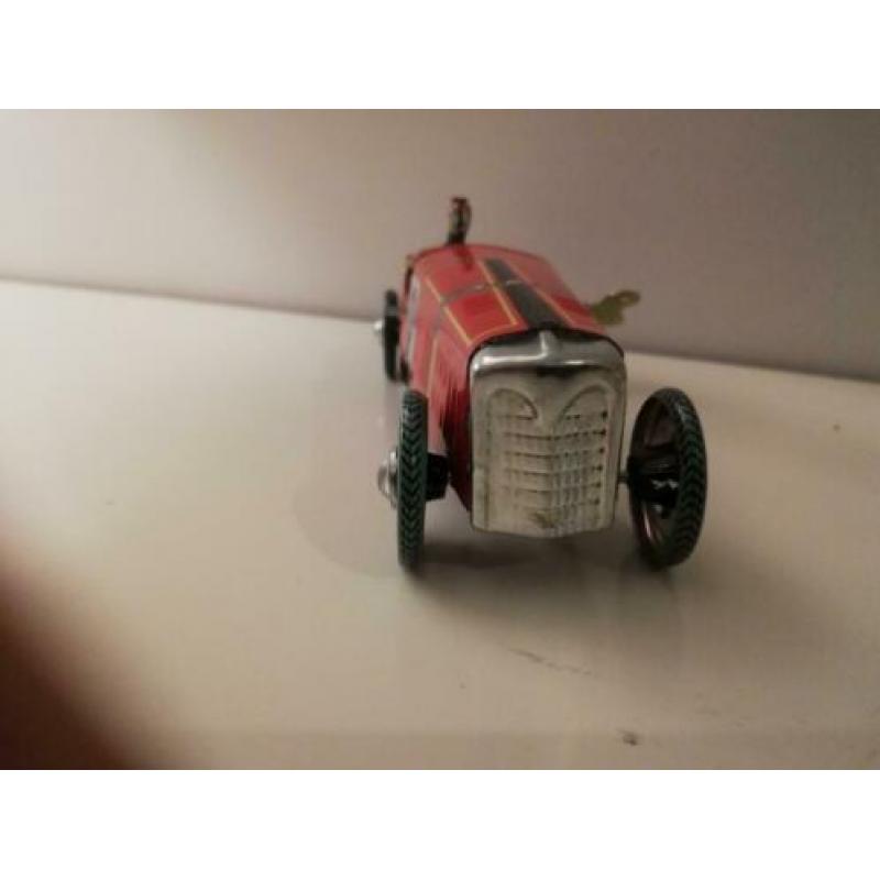 Blikken raceauto met sleutel en doosje 18 cm opwindbaar!!!