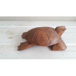 houtsnijwerk houten schildpad