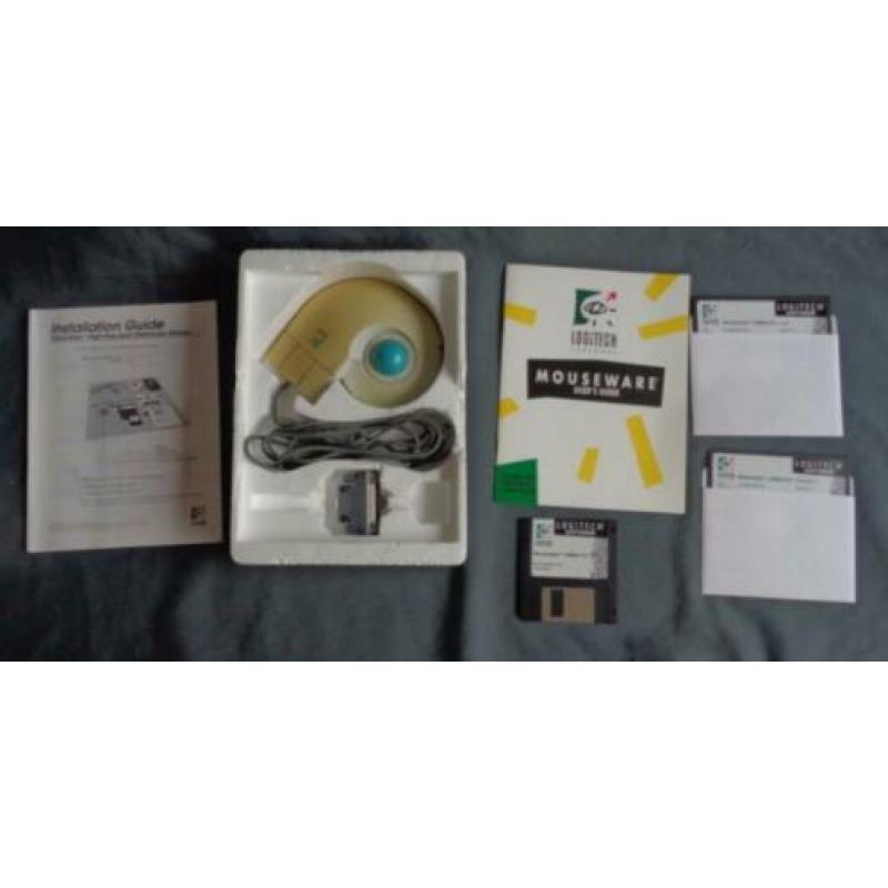 1992 vintage LOGITECH TRACKMAN T-CC2-9F stationary mouse PC
