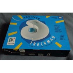 1992 vintage LOGITECH TRACKMAN T-CC2-9F stationary mouse PC