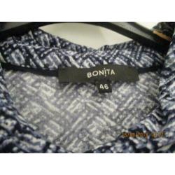 blouses maat xl merk bonita kleur blauw-wit