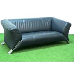 ??Als NIEUW donkerblauwe leren Rolf Benz 322 design bank