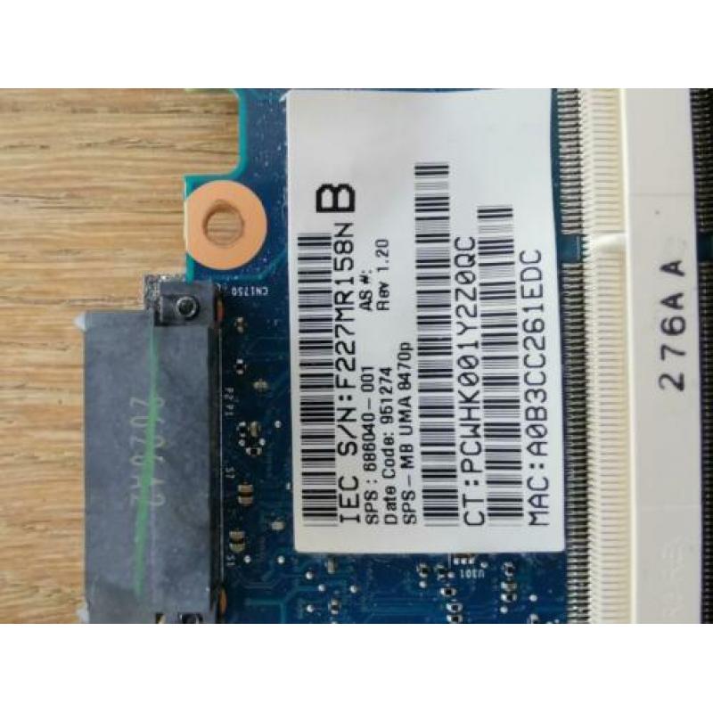 Hp elitebook 8470p moederbord