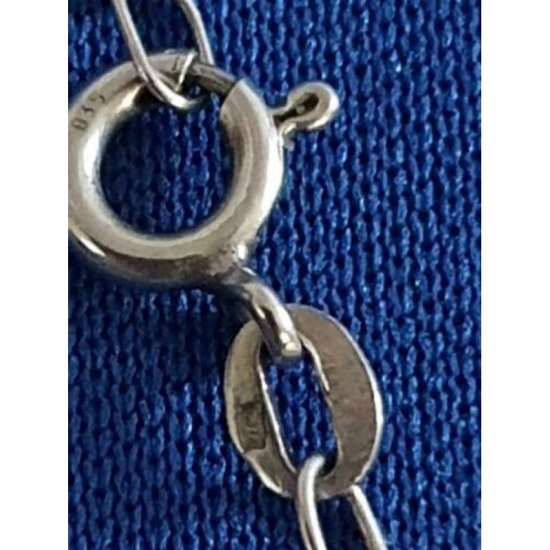 Mooie zilveren (835) ketting met zilveren (925) hanger !!!!!