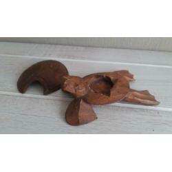 houtsnijwerk houten schildpad