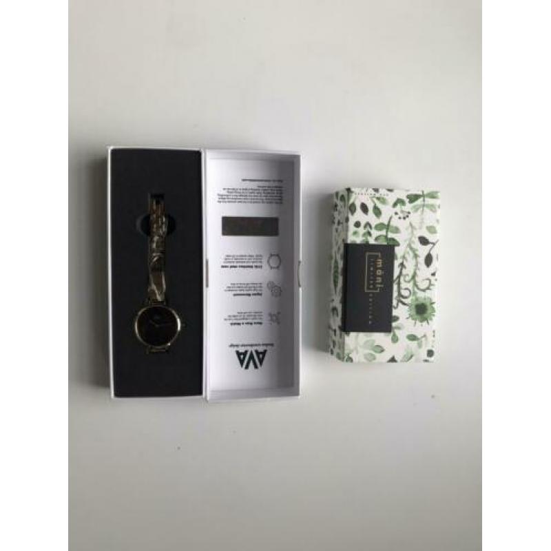 Ava meni petit dames horloge goud/zwart