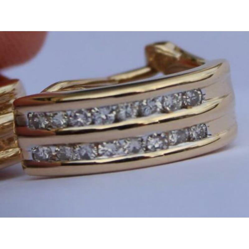 14 kt gouden oorbellen 0.40 ct diamanten briljanten