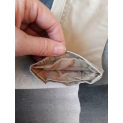 * Zandkleurig gevoerde jeans, mt 68 *