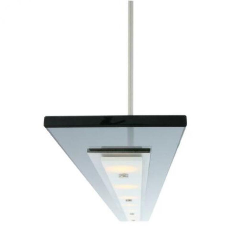 RVS hanglamp met zwart glas 7896ST Steinhauer