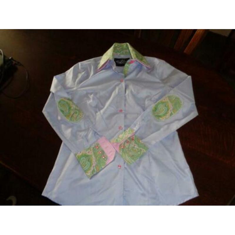 DI LUSSO blauwe blouse