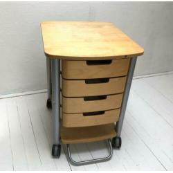 Kantoor meubels, bureau en 2 ladekasten