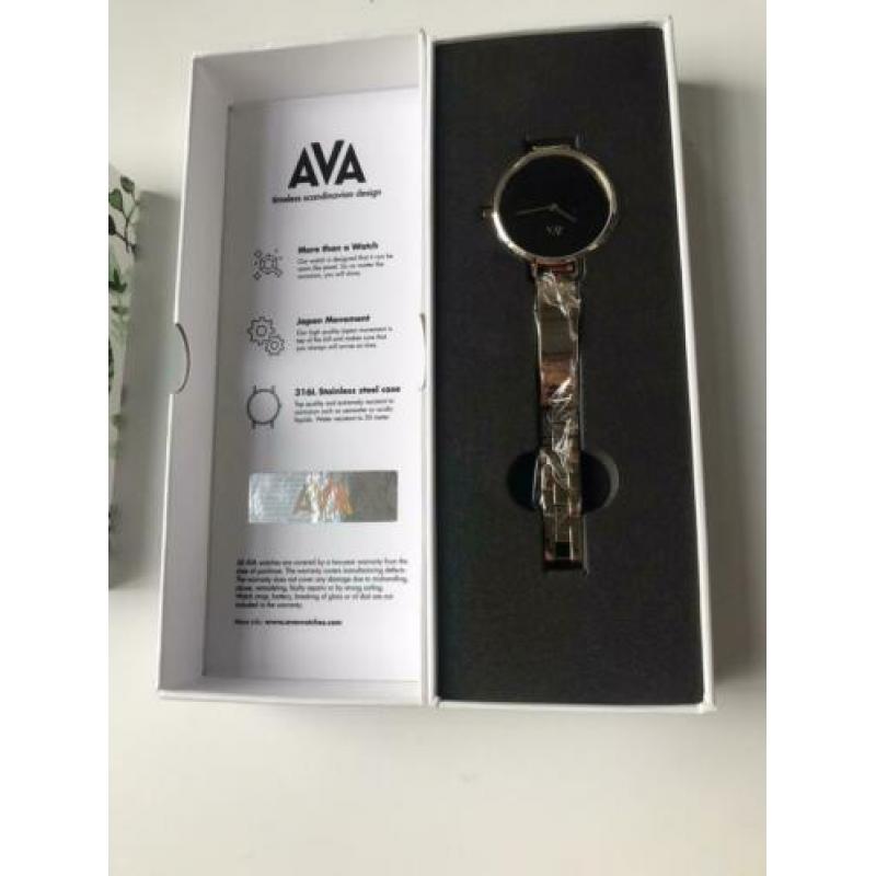 Ava meni petit dames horloge goud/zwart