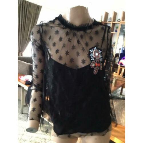 ZARA blouse van kant met top , maat xs
