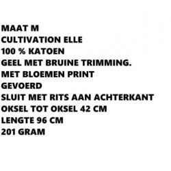Maat m - cultivation elle - geel met bruine print