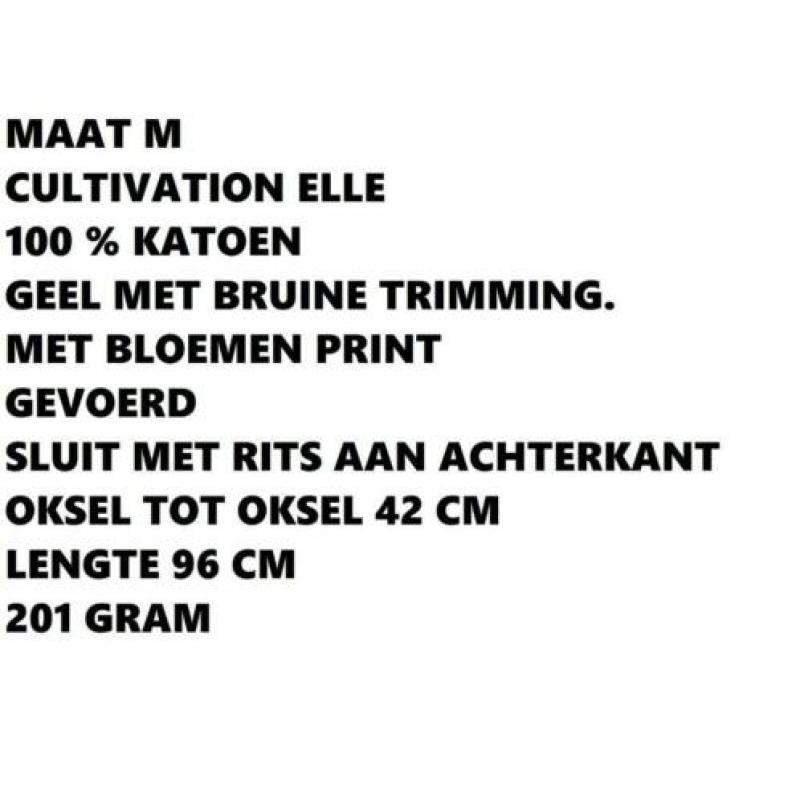 Maat m - cultivation elle - geel met bruine print