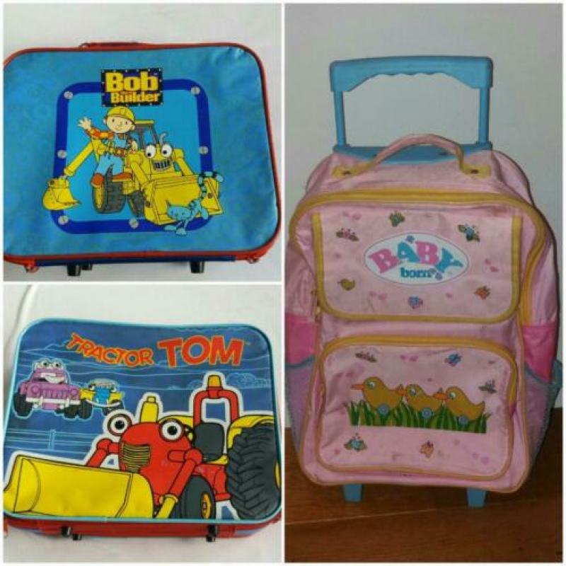 3 kinder koffers / kinderkoffertjes
