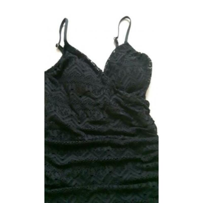 Zgan zwart kanten badpak