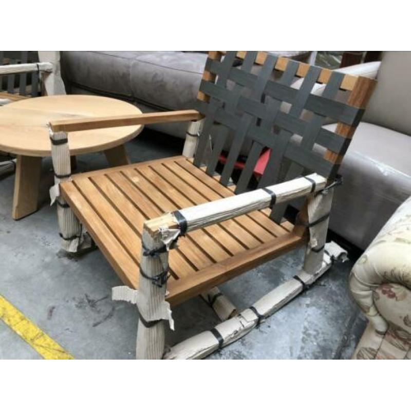 Teak schommelstoel