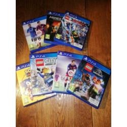 Playstation 4, 500GB Slim incl 2 controllers+7 games te koop