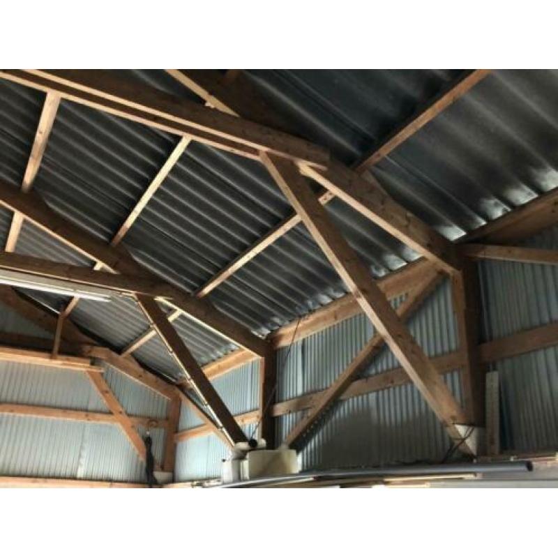 houten spanten voor schuur 10m x 6,30m