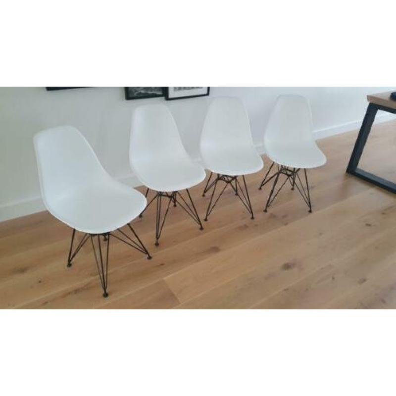 Kuipstoelen wit 4x