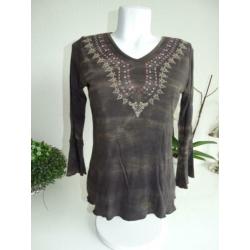 MISS ETAM Dames Bruin Shirt Maat S