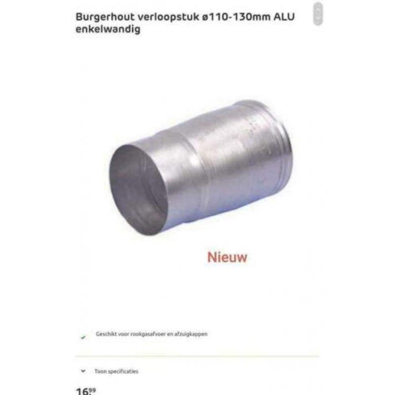 verloopstuk afzuigkap nieuw!!