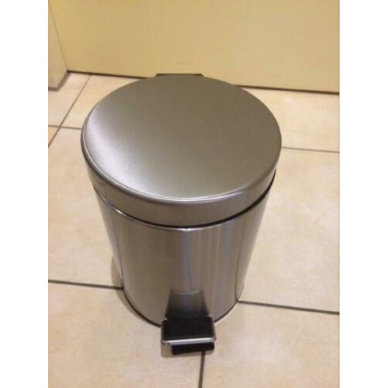 RVS pedaalemmer prullenbak 3 liter met binnenemmer zgan